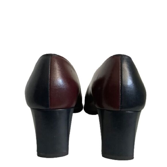 LA REBECCA FIRENZE LEATHER BLOCK HEEL SHOES SIZE 8B - Picture 5 of 10